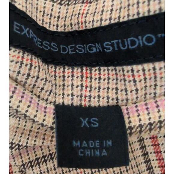 Plaid Longline Trench Coat Women XS Belted Preppy Old Money Corpcore Classic - Picture 5 of 6